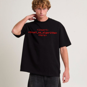 Trust No Algorithm T-Shirt – Tech Graphic Tee, Unisex Streetwear Oversized Shirt